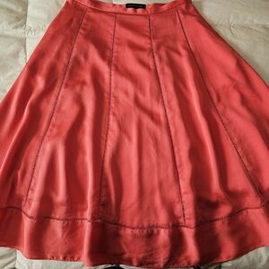 Banana Republic Coral A-Line Midi Skirt